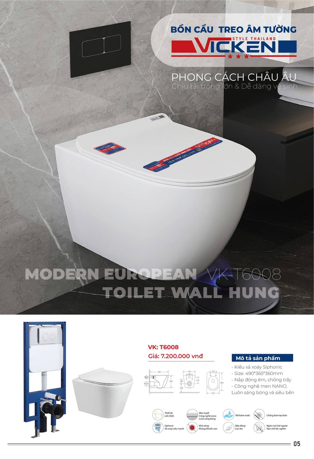 Catalogue và Bảng giá Thiết bị vệ sinh VICKEN 2025 /Page 5